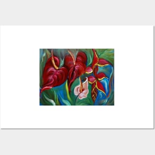 Anthurium and Heliconia Posters and Art